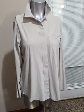 Athleta Light Cream Long-Sleeve Button-Up Shirt. OHH MY THESE SHIRTS ARE SO SOFT